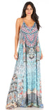 Vestido largo informal de verano con cuello en V y tirantes finos para mujer de Sakkas Sofia