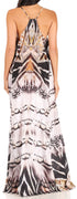 Vestido largo informal de verano con cuello en V y tirantes finos para mujer de Sakkas Sofia