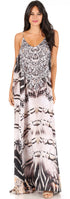 Vestido largo informal de verano con cuello en V y tirantes finos para mujer de Sakkas Sofia
