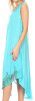 Vestido caftán maxi Sakkas Keola para mujer, vestido de verano sin mangas