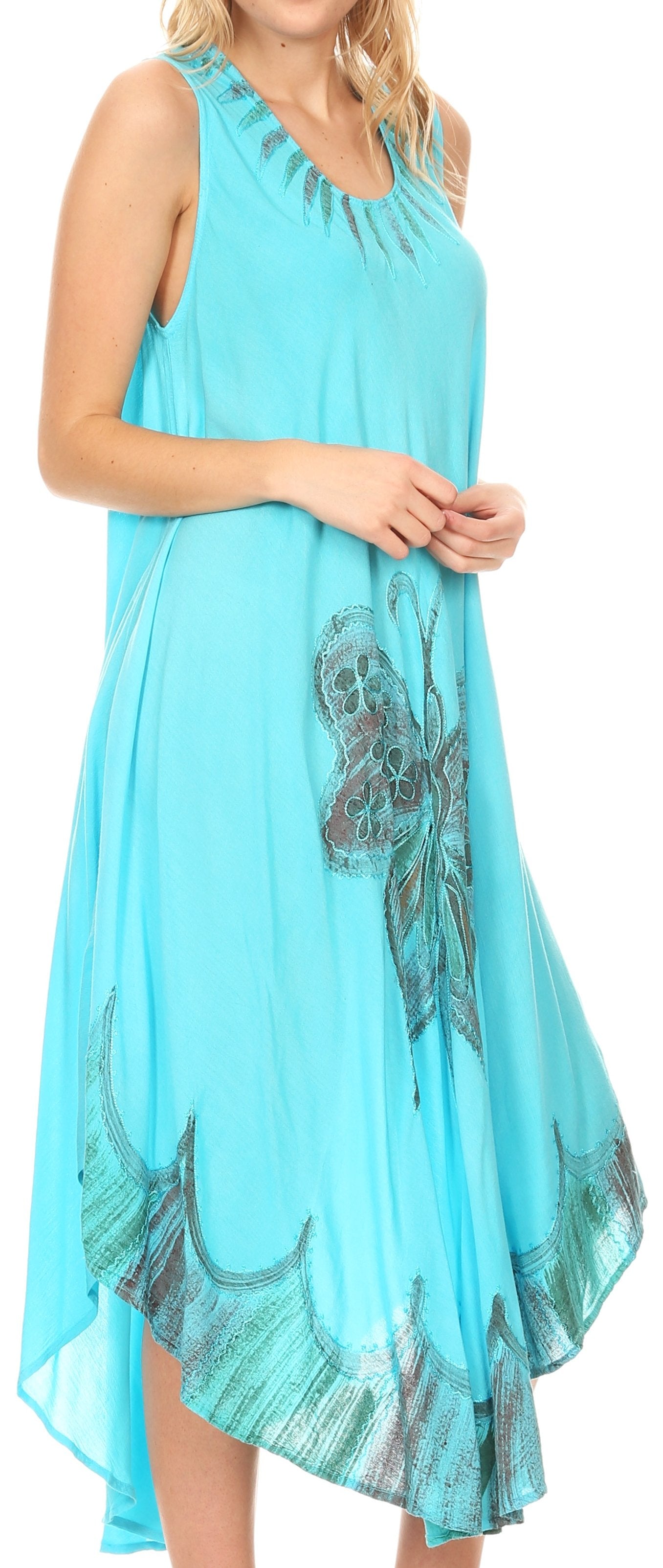 Vestido caftán maxi Sakkas Keola para mujer, vestido de verano sin mangas