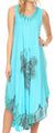 Vestido caftán maxi Sakkas Keola para mujer, vestido de verano sin mangas