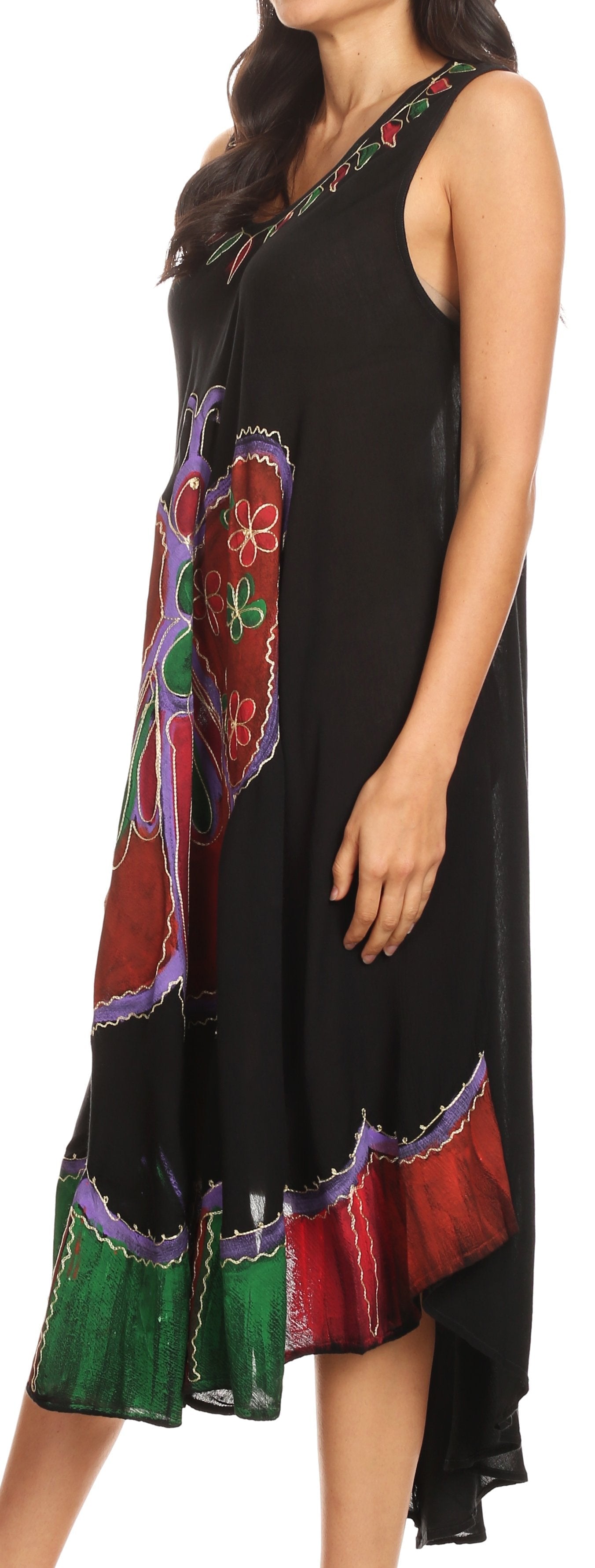 Vestido caftán maxi Sakkas Keola para mujer, vestido de verano sin mangas