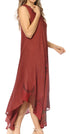 Vestido caftán maxi Sakkas Keola para mujer, vestido de verano sin mangas