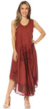 Vestido caftán maxi Sakkas Keola para mujer, vestido de verano sin mangas