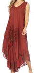 Vestido caftán maxi Sakkas Keola para mujer, vestido de verano sin mangas