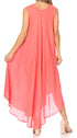 Vestido caftán maxi Sakkas Keola para mujer, vestido de verano sin mangas