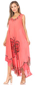 Vestido caftán maxi Sakkas Keola para mujer, vestido de verano sin mangas