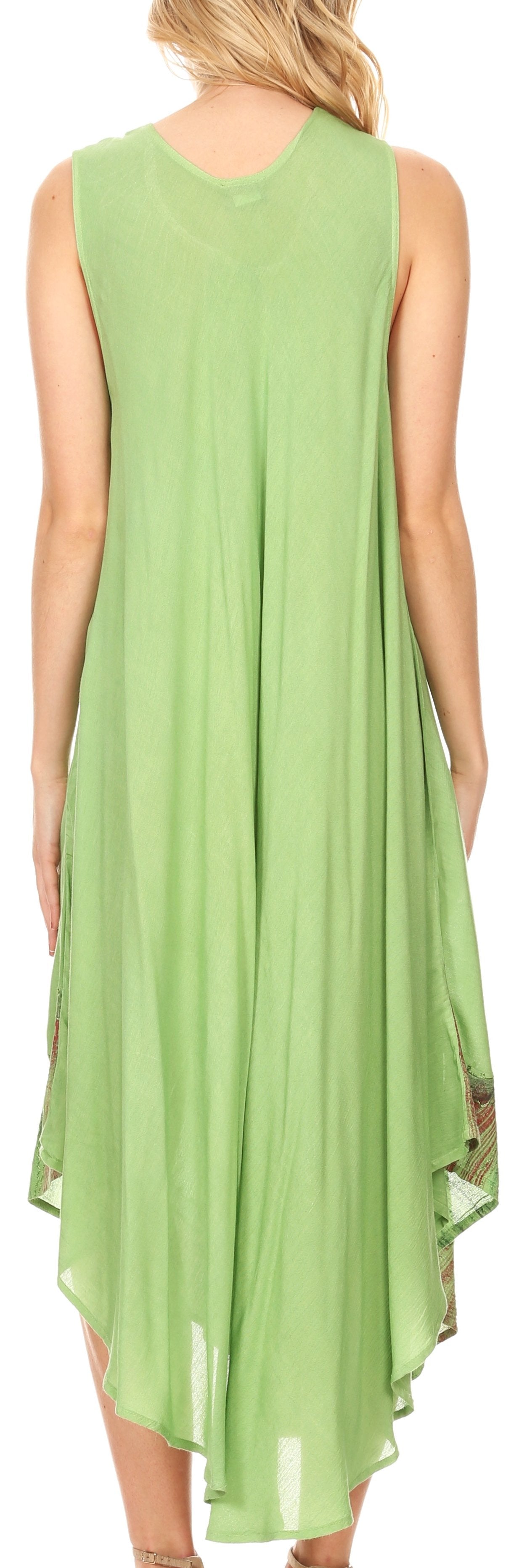 Vestido caftán maxi Sakkas Keola para mujer, vestido de verano sin mangas