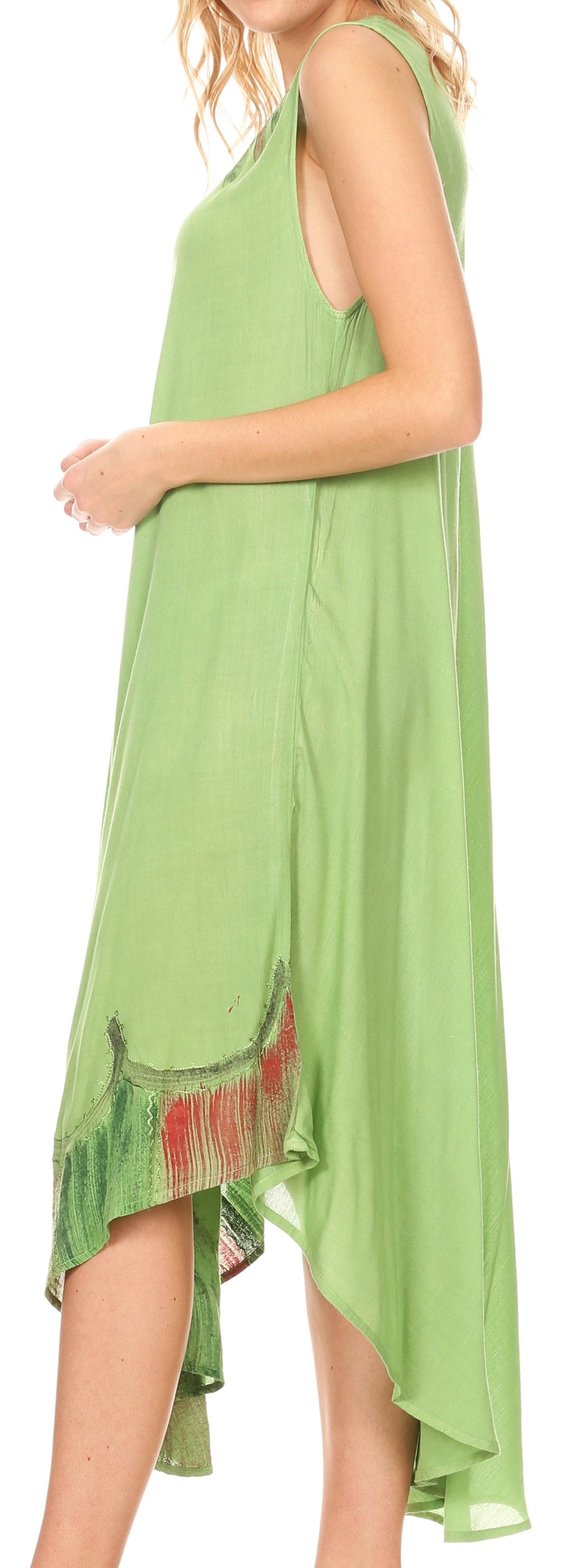 Vestido caftán maxi Sakkas Keola para mujer, vestido de verano sin mangas