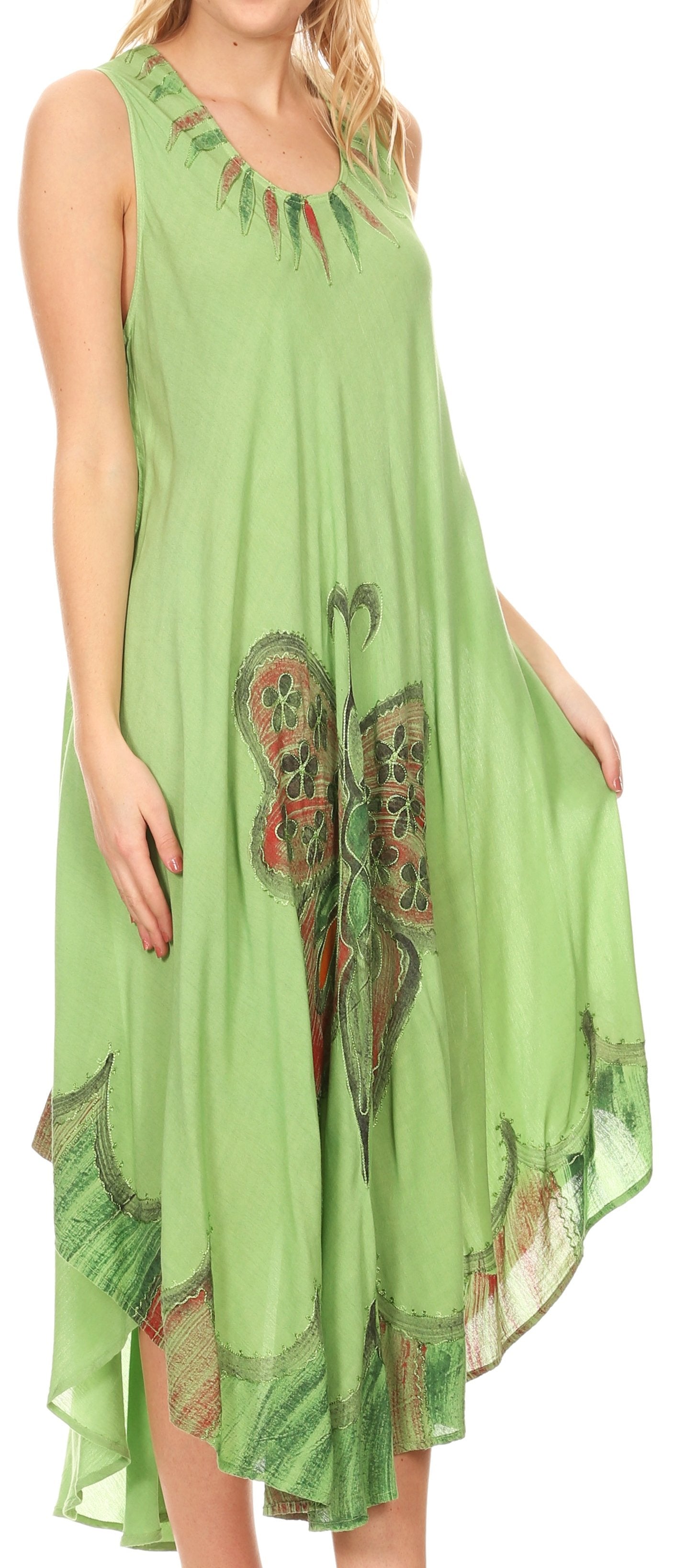 Vestido caftán maxi Sakkas Keola para mujer, vestido de verano sin mangas