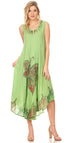 Vestido caftán maxi Sakkas Keola para mujer, vestido de verano sin mangas
