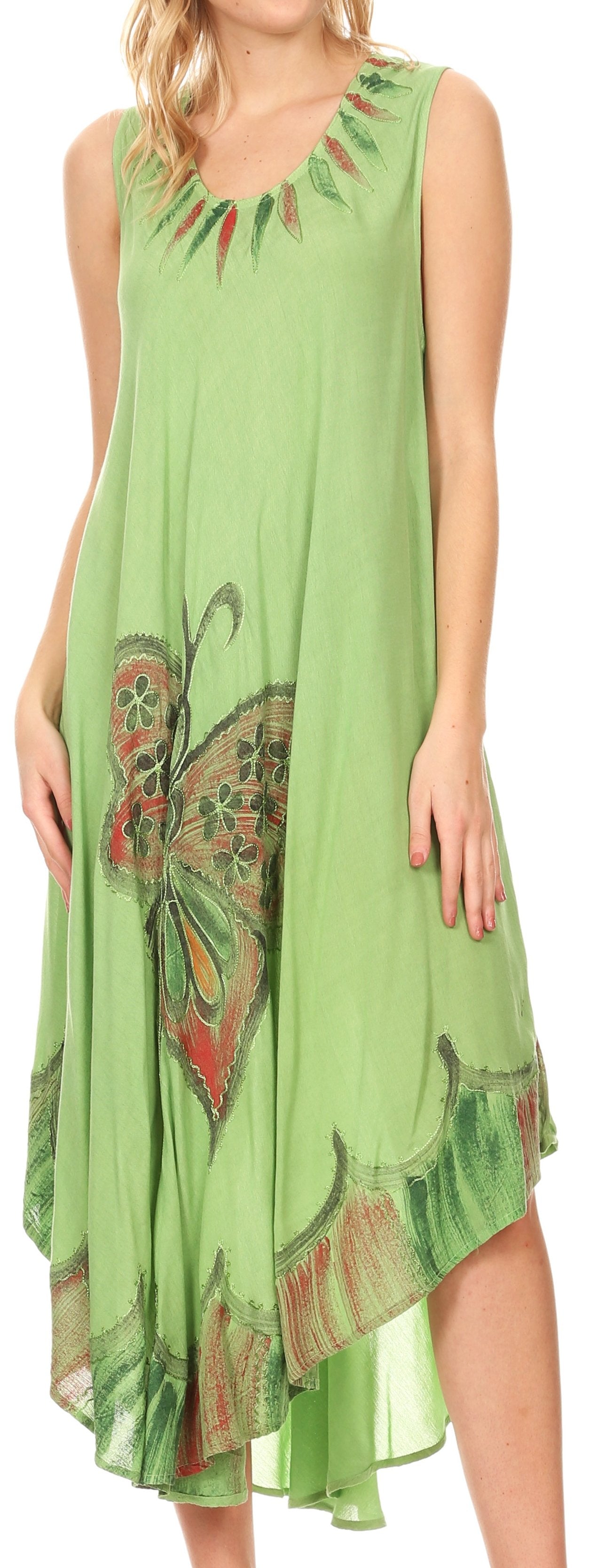 Vestido caftán maxi Sakkas Keola para mujer, vestido de verano sin mangas