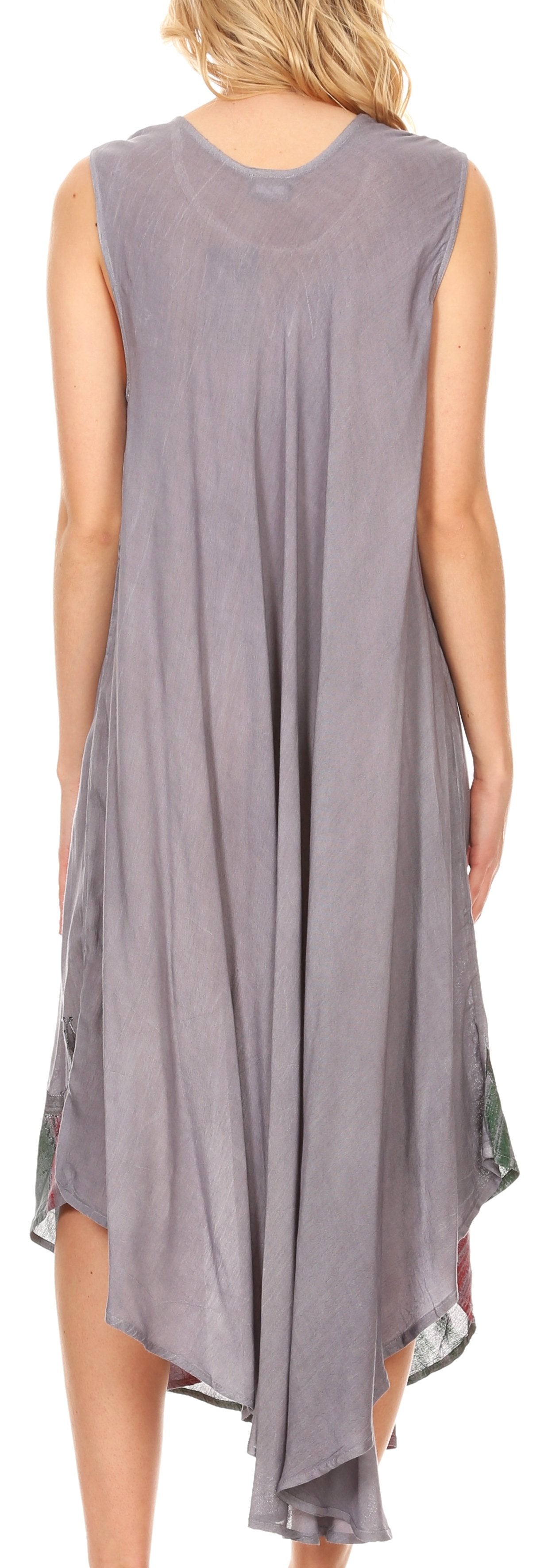 Vestido caftán maxi Sakkas Keola para mujer, vestido de verano sin mangas