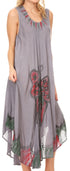 Vestido caftán maxi Sakkas Keola para mujer, vestido de verano sin mangas