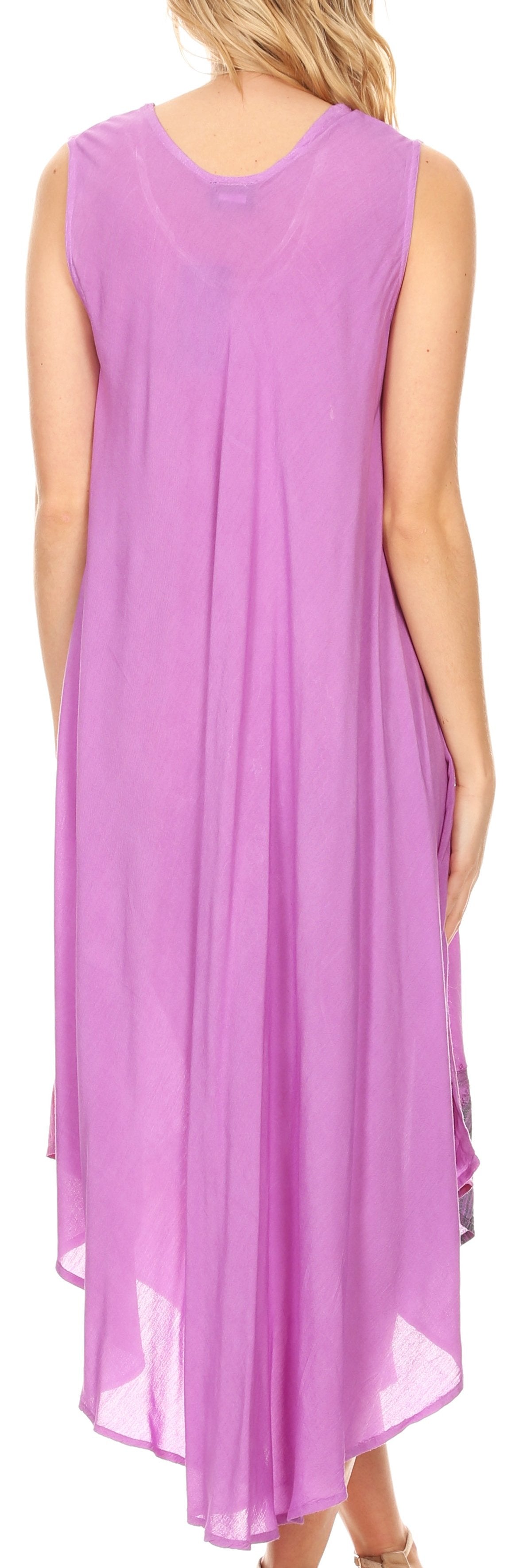 Vestido caftán maxi Sakkas Keola para mujer, vestido de verano sin mangas