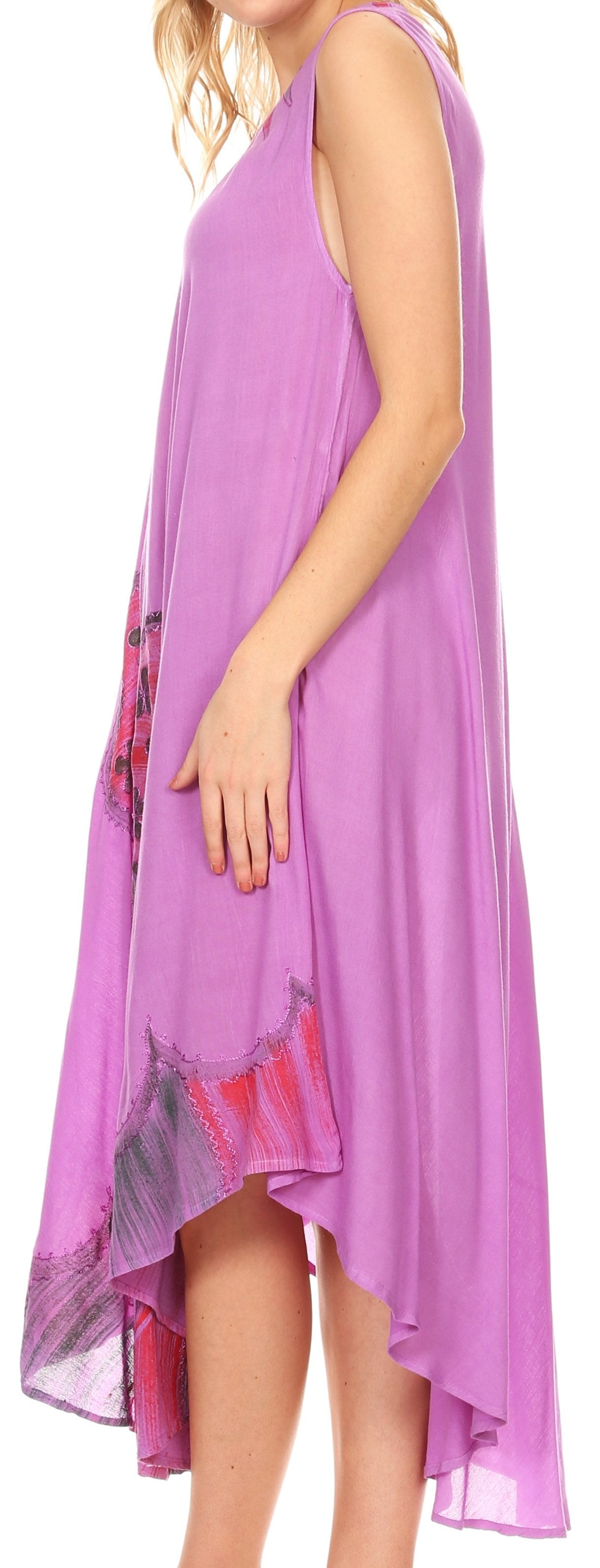 Vestido caftán maxi Sakkas Keola para mujer, vestido de verano sin mangas