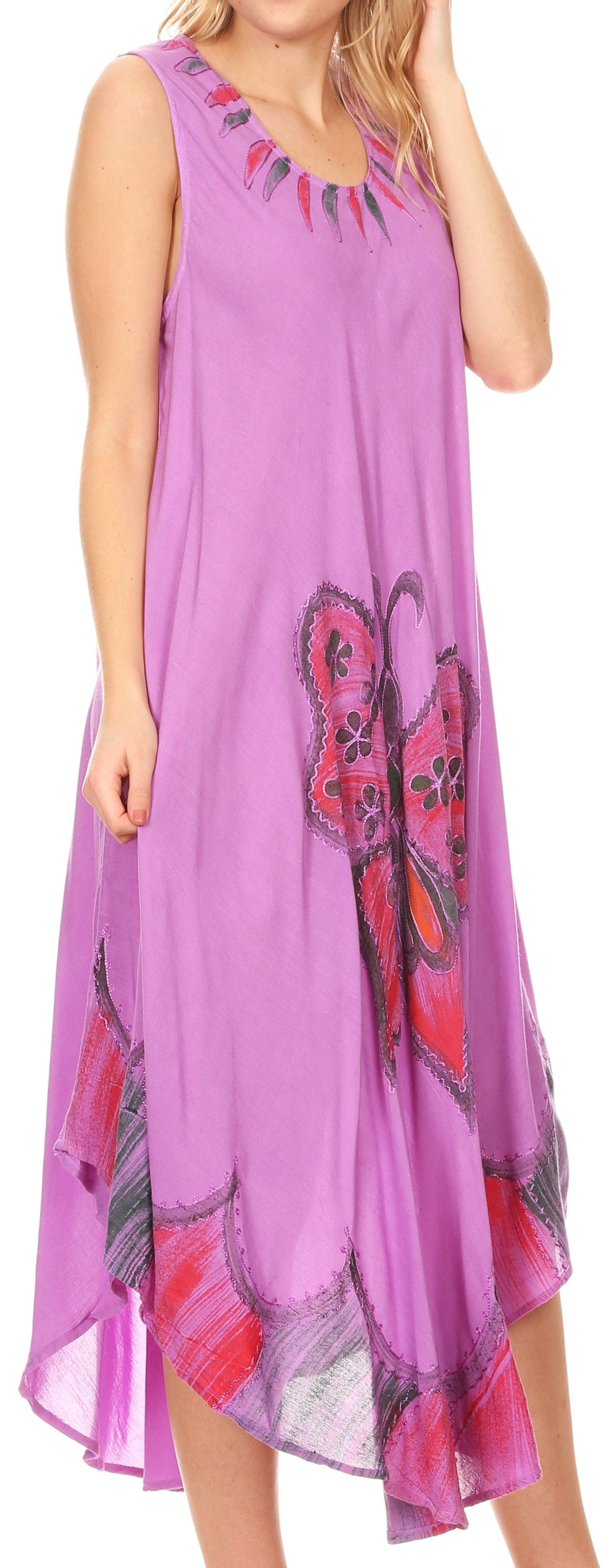 Vestido caftán maxi Sakkas Keola para mujer, vestido de verano sin mangas