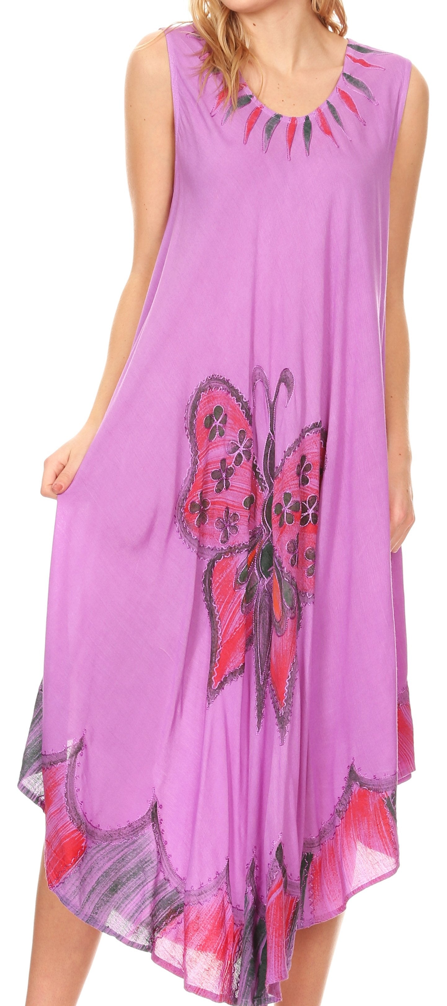 Vestido caftán maxi Sakkas Keola para mujer, vestido de verano sin mangas