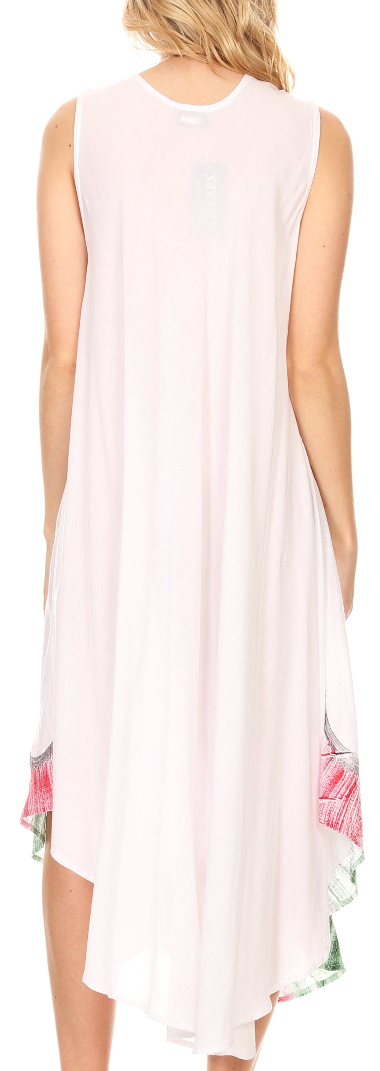 Vestido caftán maxi Sakkas Keola para mujer, vestido de verano sin mangas