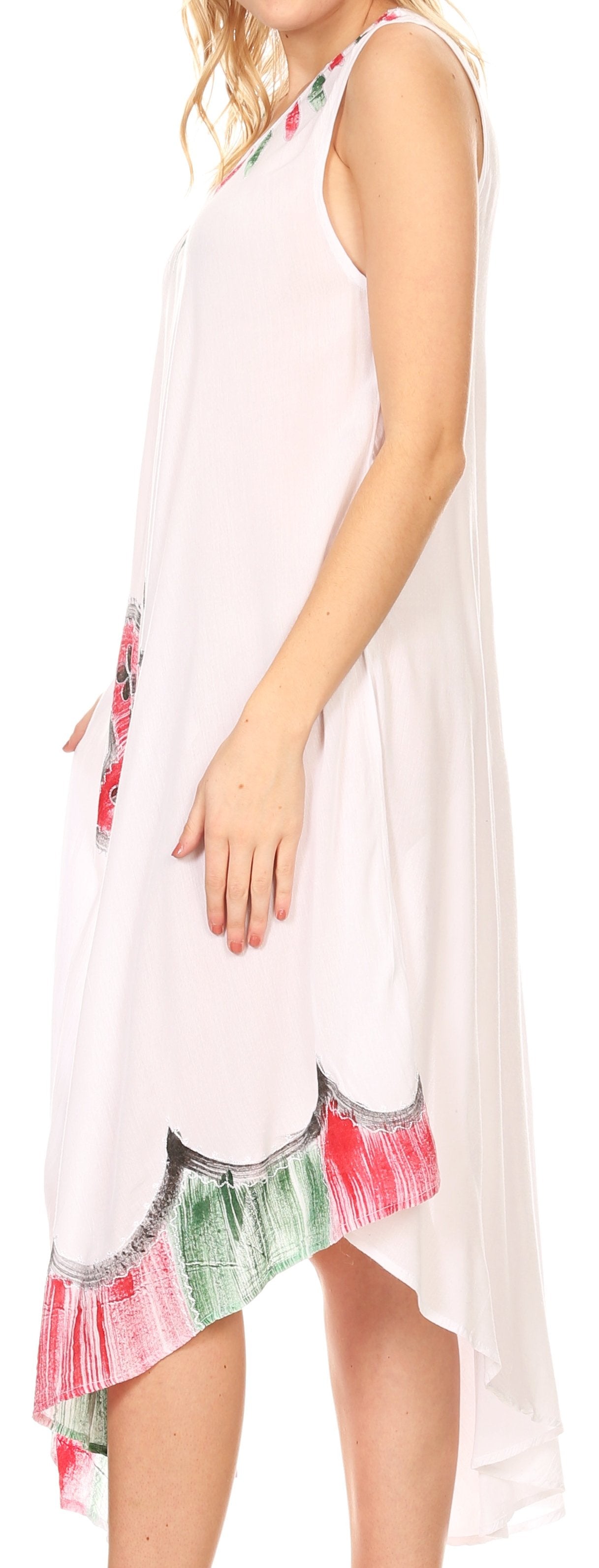Vestido caftán maxi Sakkas Keola para mujer, vestido de verano sin mangas