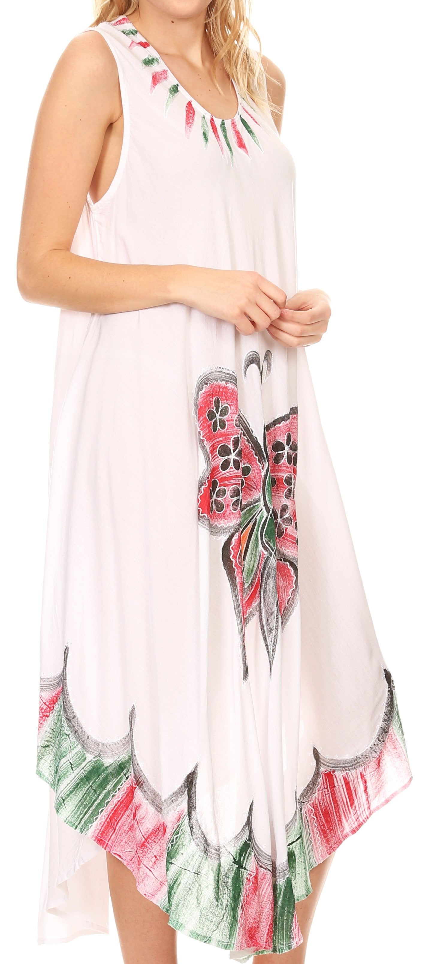Vestido caftán maxi Sakkas Keola para mujer, vestido de verano sin mangas