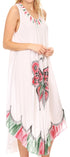 Vestido caftán maxi Sakkas Keola para mujer, vestido de verano sin mangas