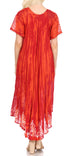 Sakkas Devora Maxi camisón caftán caftán para mujer Tie Dye Batik y corsé