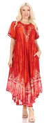 Sakkas Devora Maxi camisón caftán caftán para mujer Tie Dye Batik y corsé