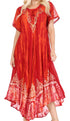 Sakkas Devora Maxi camisón caftán caftán para mujer Tie Dye Batik y corsé