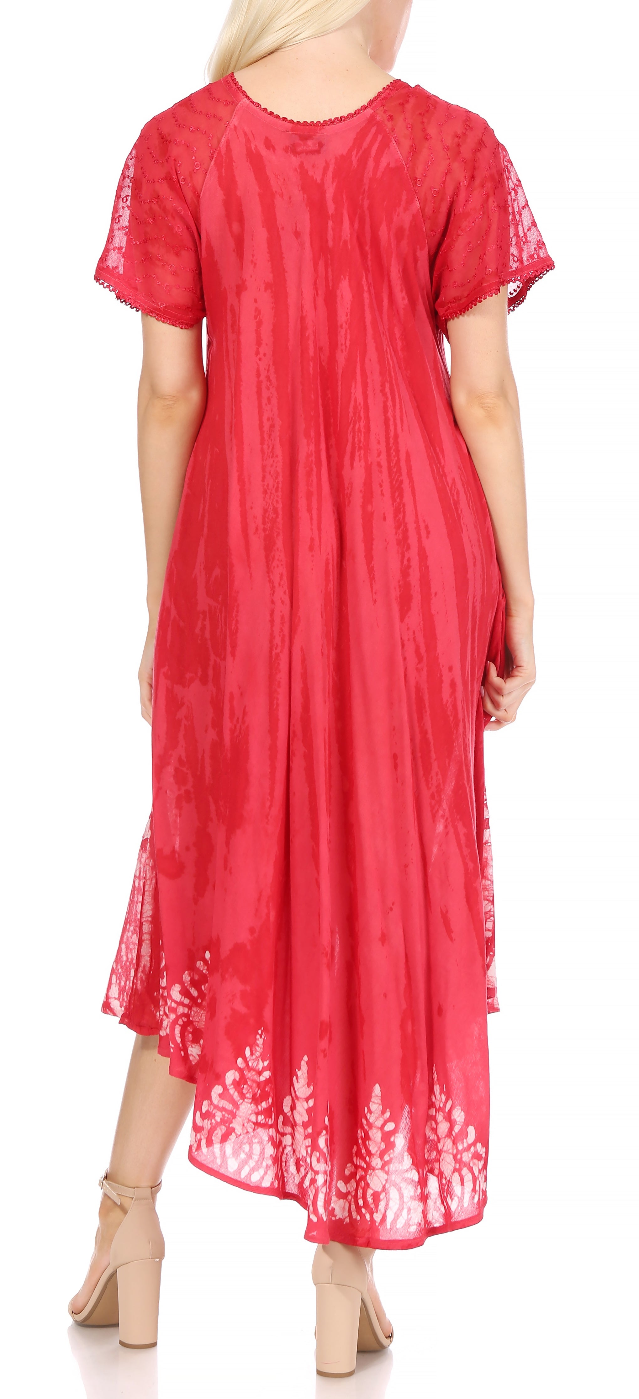 Sakkas Devora Maxi camisón caftán caftán para mujer Tie Dye Batik y corsé
