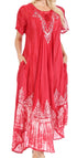 Sakkas Devora Maxi camisón caftán caftán para mujer Tie Dye Batik y corsé