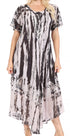 Sakkas Devora Maxi camisón caftán caftán para mujer Tie Dye Batik y corsé