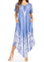 Sakkas Devora Maxi camisón caftán caftán para mujer Tie Dye Batik y corsé