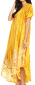 Sakkas Devora Maxi camisón caftán caftán para mujer Tie Dye Batik y corsé