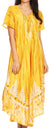 Sakkas Devora Maxi camisón caftán caftán para mujer Tie Dye Batik y corsé