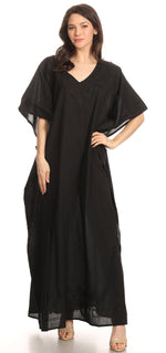 Vestido largo caftán informal Sakkas Favi para mujer, prenda de estar por casa en rayón