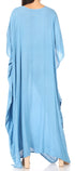 Vestido largo caftán informal Sakkas Favi para mujer, prenda de estar por casa en rayón
