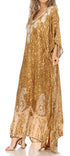 Sakkas Tacy Women's Boho Summer Maxi Dress for Casual or Lounge Wear