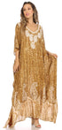 Sakkas Tacy Women's Boho Summer Maxi Dress for Casual or Lounge Wear