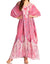 Sakkas Tacy Women's Boho Summer Maxi Dress for Casual or Lounge Wear