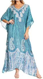 Sakkas Tacy Women's Boho Summer Maxi Dress for Casual or Lounge Wear