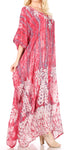 Sakkas Tacy Women's Boho Summer Maxi Dress for Casual or Lounge Wear
