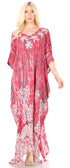 Sakkas Tacy Women's Boho Summer Maxi Dress for Casual or Lounge Wear