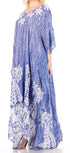 Sakkas Tacy Women's Boho Summer Maxi Dress for Casual or Lounge Wear