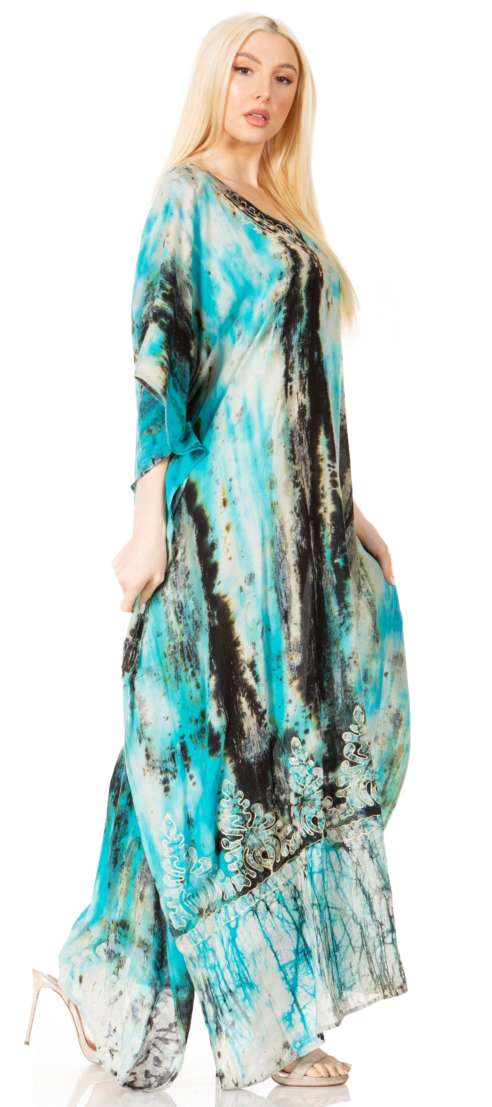 Sakkas Tacy Women's Boho Summer Maxi Dress for Casual or Lounge Wear