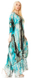 Sakkas Tacy Women's Boho Summer Maxi Dress for Casual or Lounge Wear