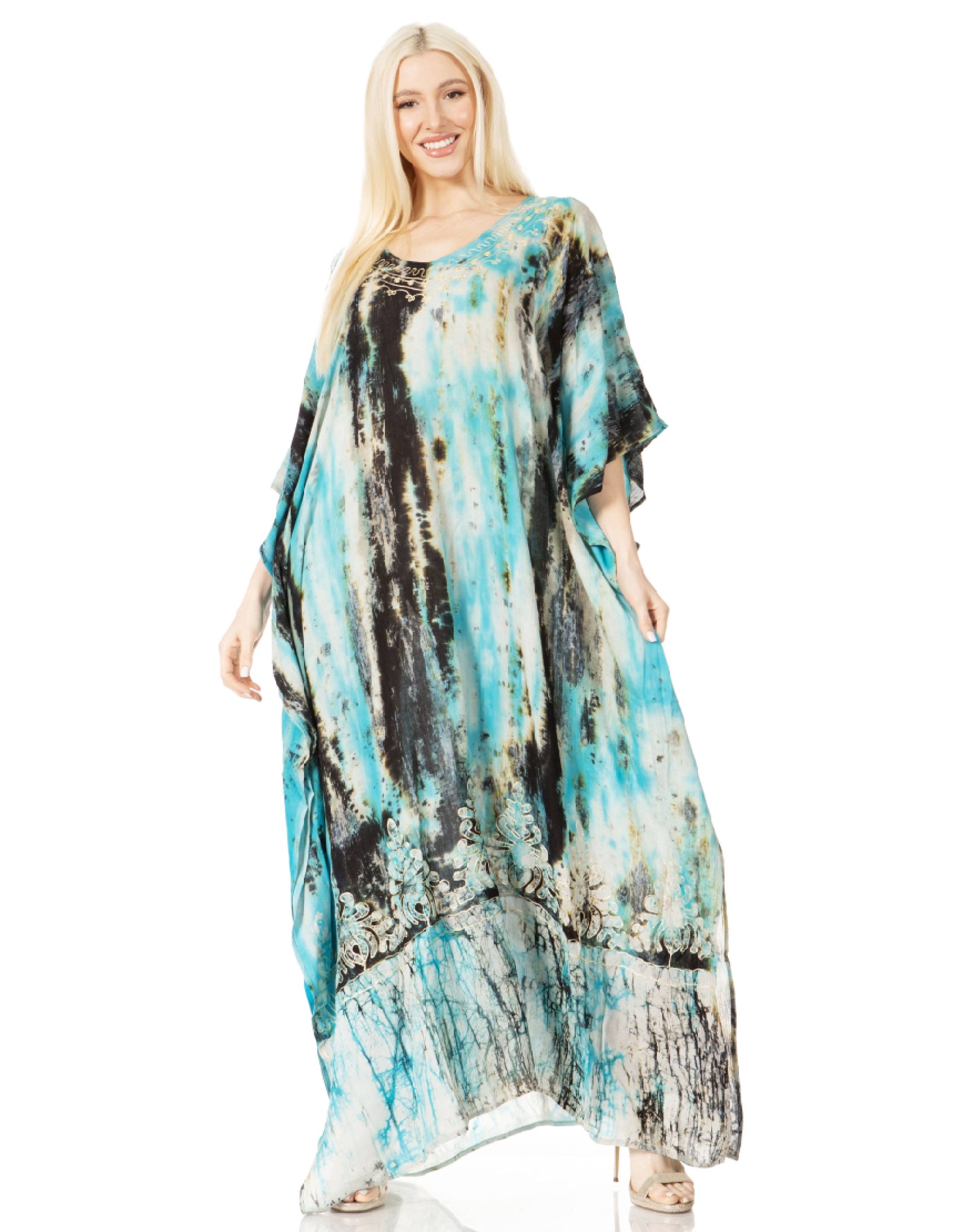 Sakkas Tacy Women's Boho Summer Maxi Dress for Casual or Lounge Wear
