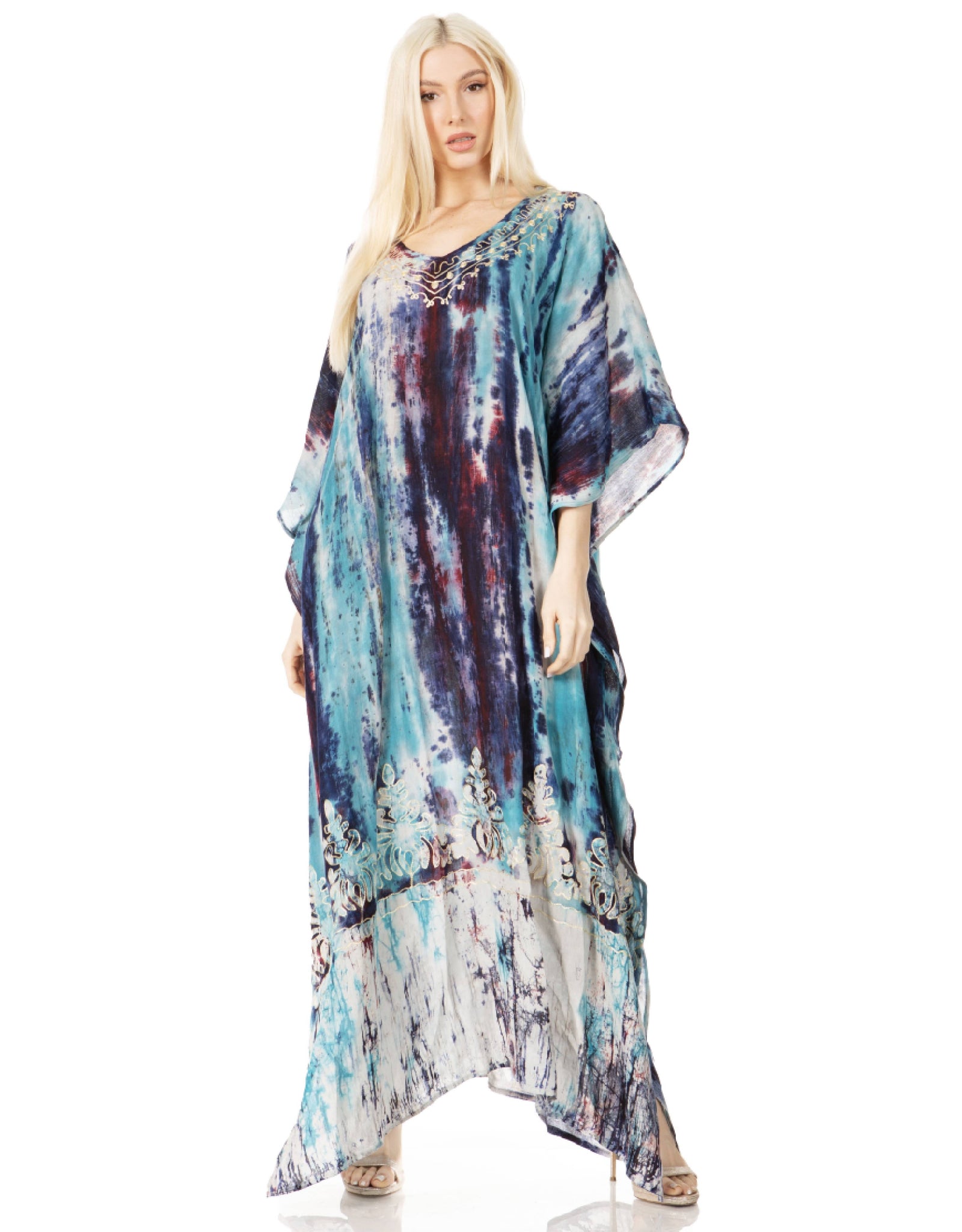 Sakkas Tacy Women's Boho Summer Maxi Dress for Casual or Lounge Wear