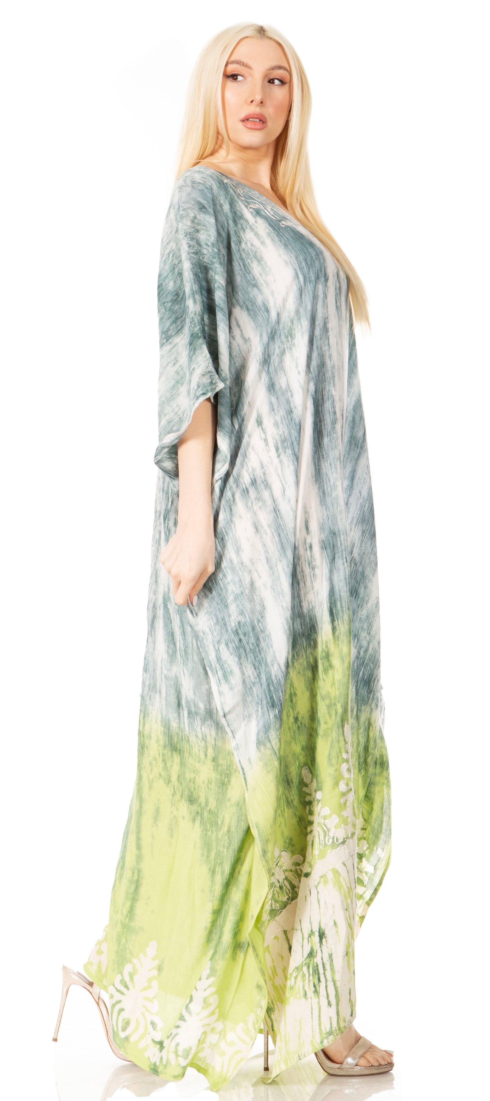 Sakkas Tacy Women's Boho Summer Maxi Dress for Casual or Lounge Wear